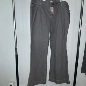 J. Jill grey Flare leg jeans Sz 18 cotton blend stretch high waist New